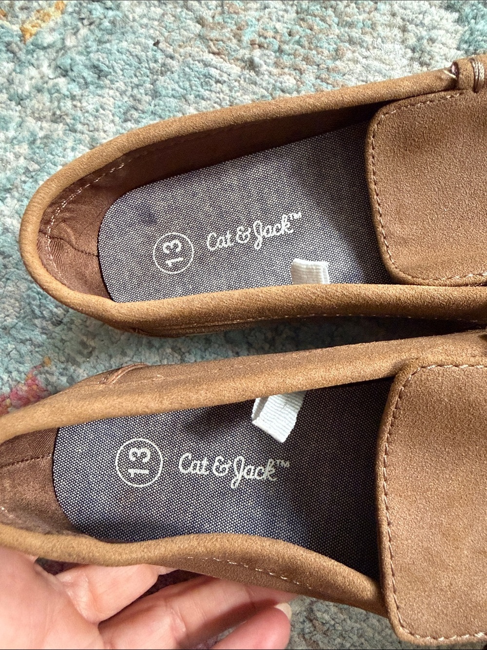 Cat & Jack Alden Slip-On Suede Loafer in Tan - Picture 3 of 5